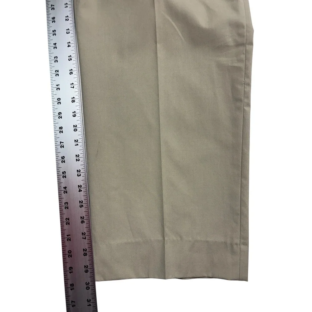 Brooks Brothers Brookspoplin 48R 43x39 Tan Cotton 2pc Pant Suit Flat Front Mens